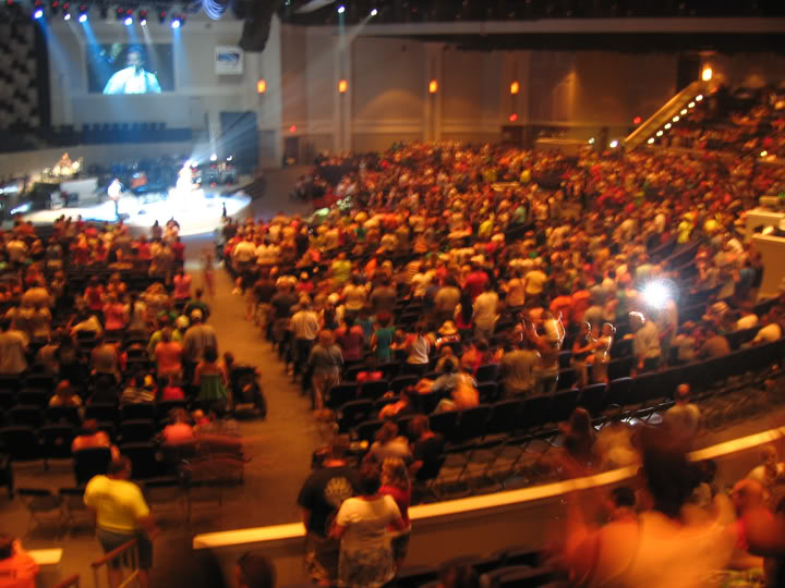 A packed arena crowd at an FFH concert