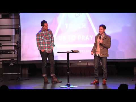 Chris Ulery with Pastor Paul Daugherty at the IIID Young Adults service at Victory Church in Tulsa