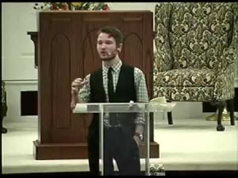 Chris Ulery preaching a Sunday message from the pulpit