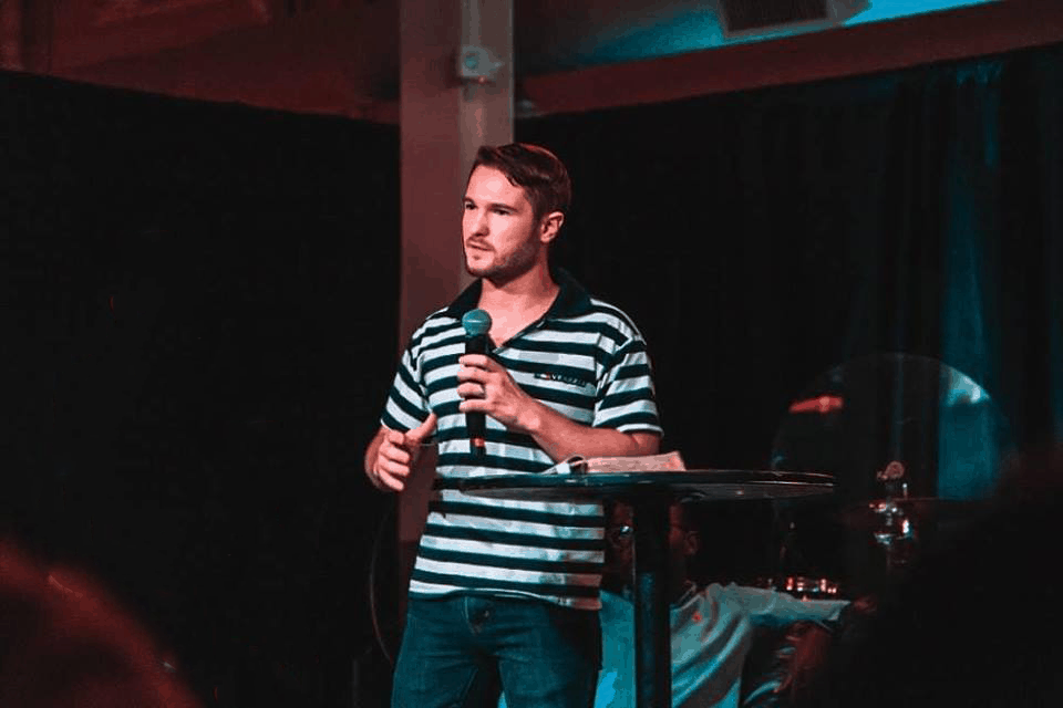Christopher "Chris" Ulery ministering on stage at Victory Downtown